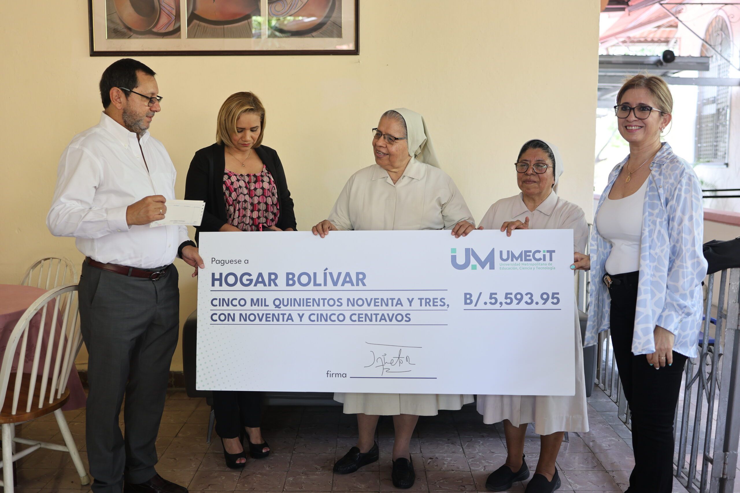 Emotiva entrega de donaciones en el Hogar Bolívar: un acto de solidaridad y compromiso