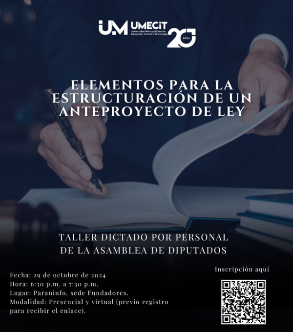 Invitación al Taller sobre «Elementos para la estructuración de un Anteproyecto de Ley»