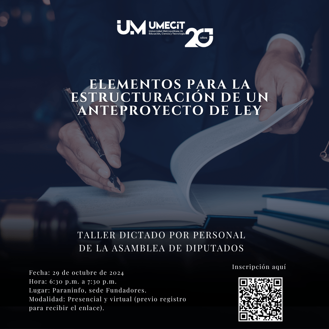 Invitación al Taller sobre «Elementos para la estructuración de un Anteproyecto de Ley»