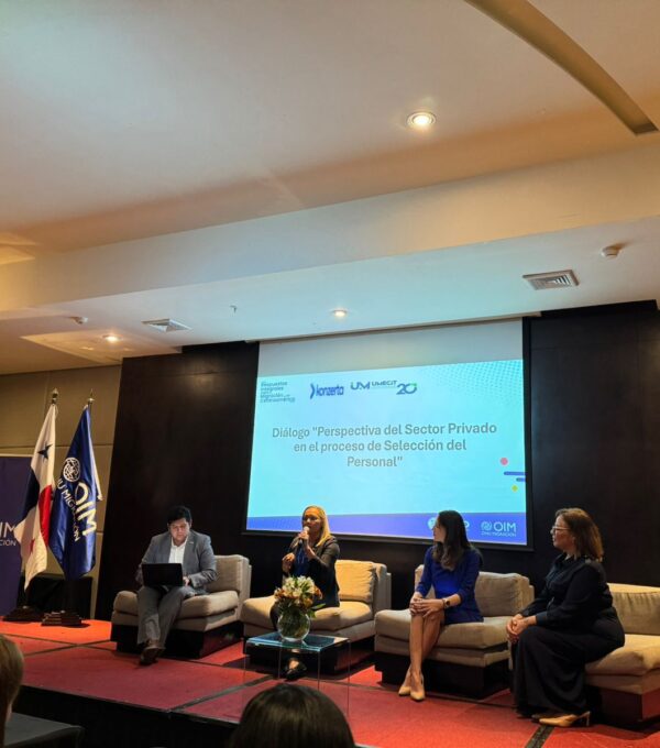 Nuestra Casa de Estudios participa en el diálogo de la OIM: “Perspectiva del Sector Privado en el Proceso de Selección de Personal”