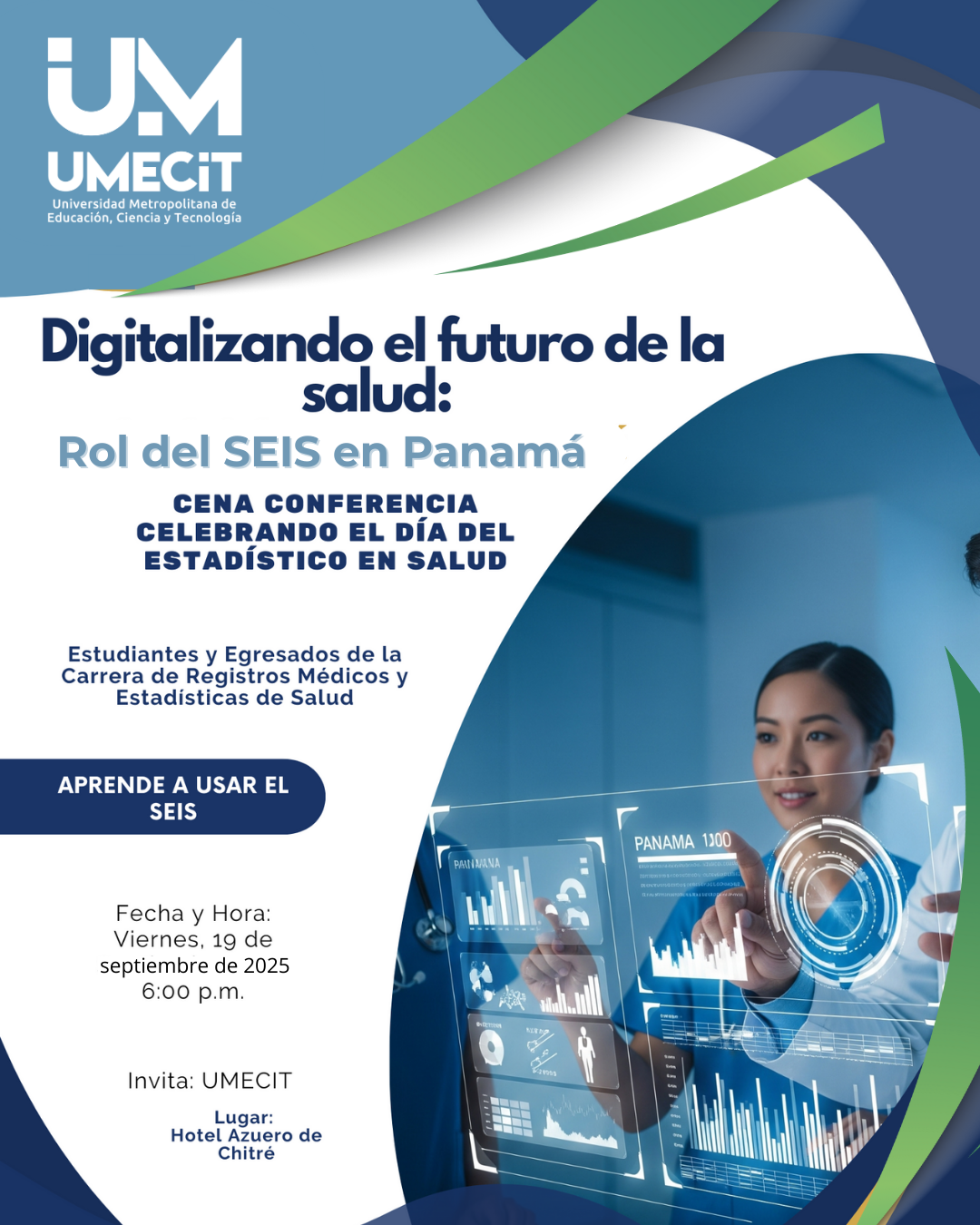Cena Conferencia en el Día del Estadístico de Salud en UMECIT Chitré