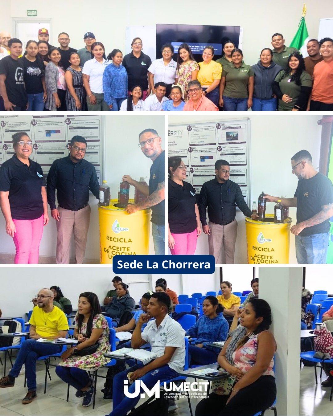 Taller de Educación, Ambiente y Comunidad UMECIT junto a BIOCAR Reciclan