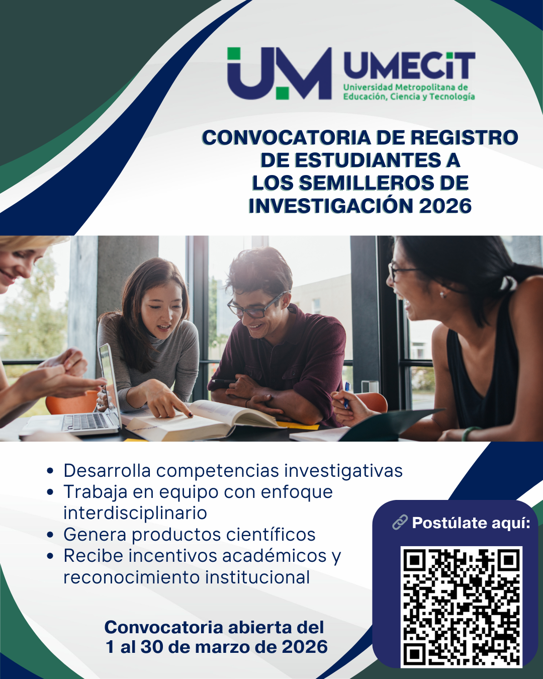 UMECIT abre la Convocatoria de Semilleros de Investigación 2026 – 1ra Ronda