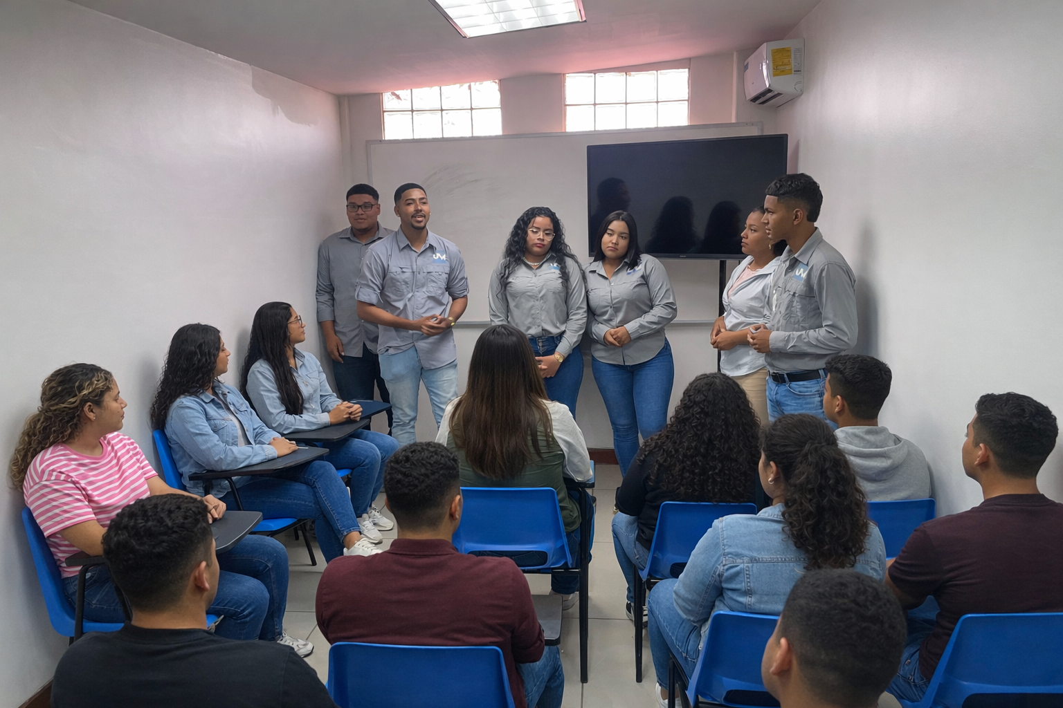 Estudiantes de Seguridad y Salud Ocupacional lideran jornada de capacitación en emergencias en sede Véneto B