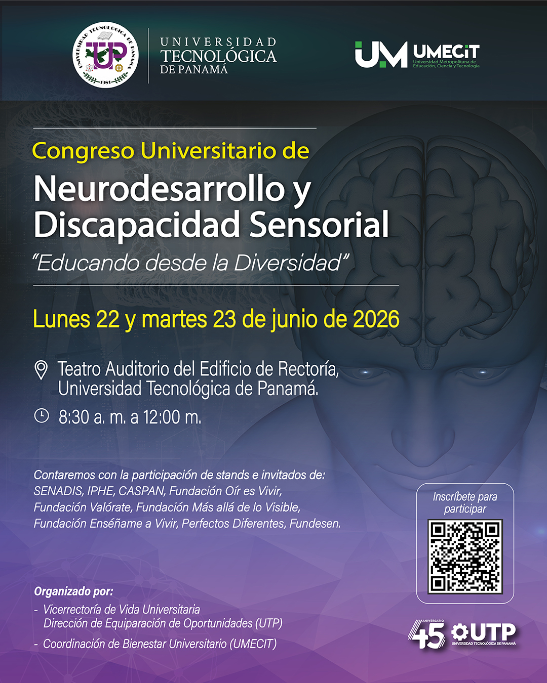 Educando desde la Diversidad: UMECIT y UTP impulsan congreso sobre neurodesarrollo e inclusión