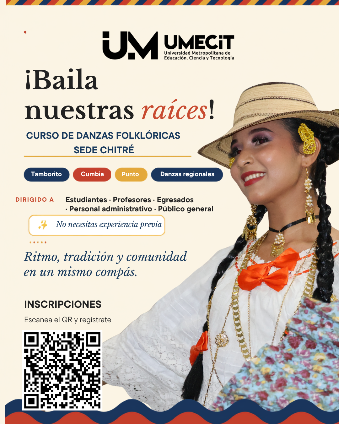 UMECIT Chitré abre las puertas al folklore panameño con su nuevo Curso de Danzas Folklóricas