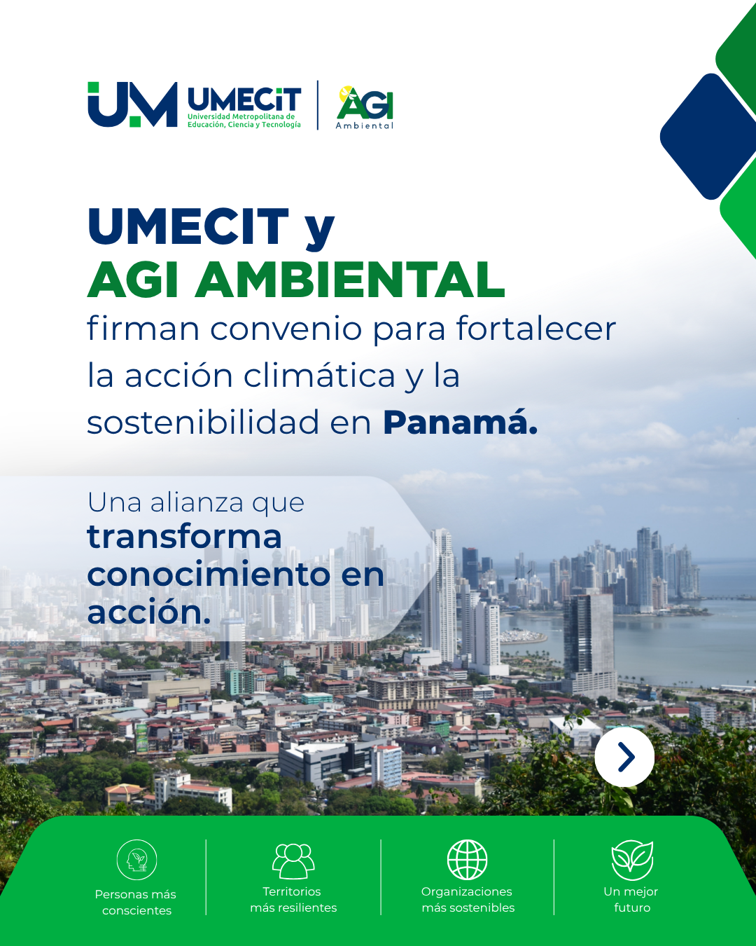 UMECIT y AGI Ambiental firman convenio para impulsar la acción climática y la sostenibilidad en Panamá