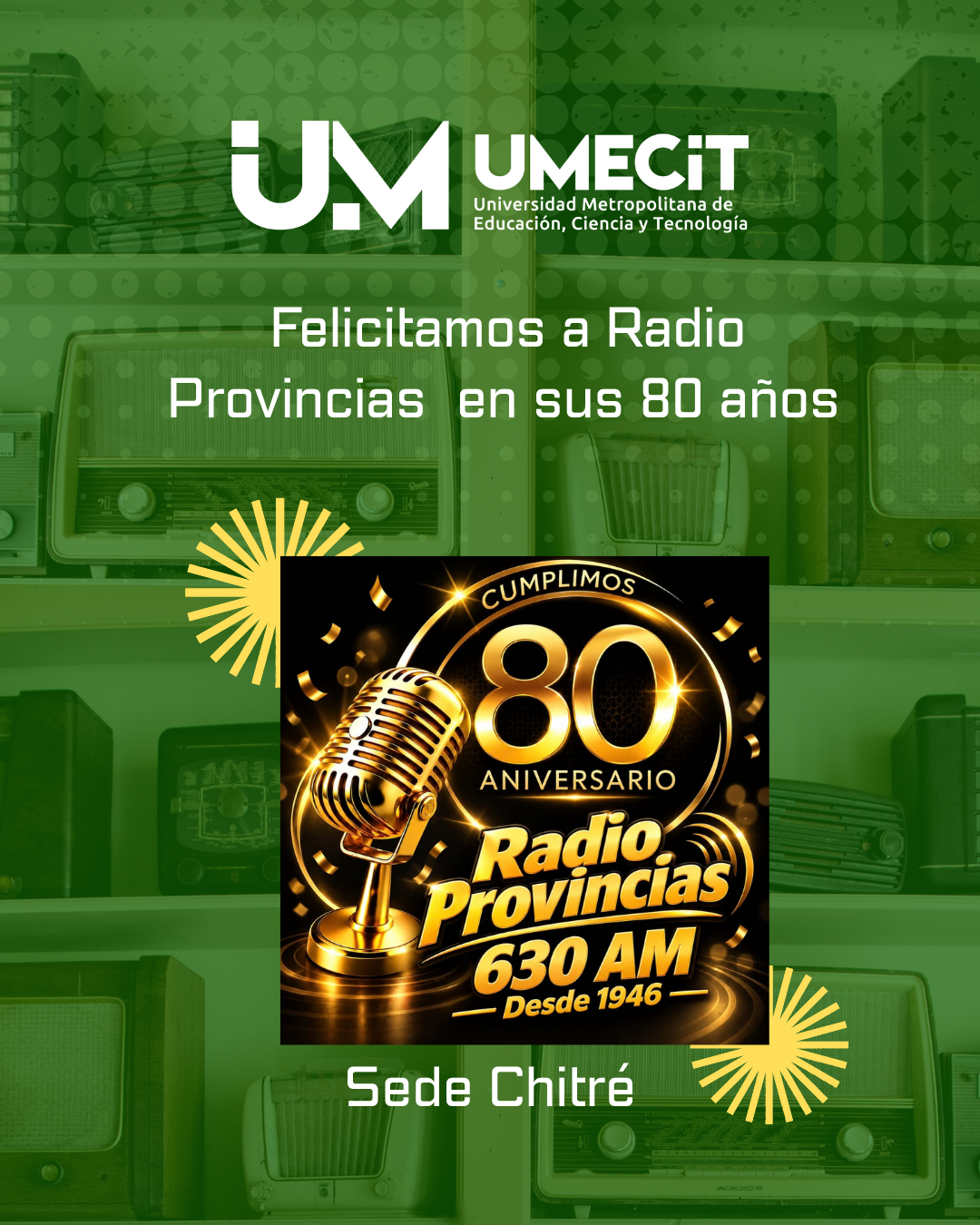 Reconocemos y celebramos los 80 años de trayectoria de Radio Provincias