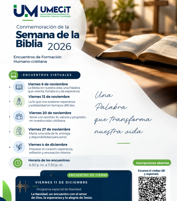 UMECIT impulsa espacios de reflexión y crecimiento personal a través de la Conmemoración de la Semana de la Biblia 2026