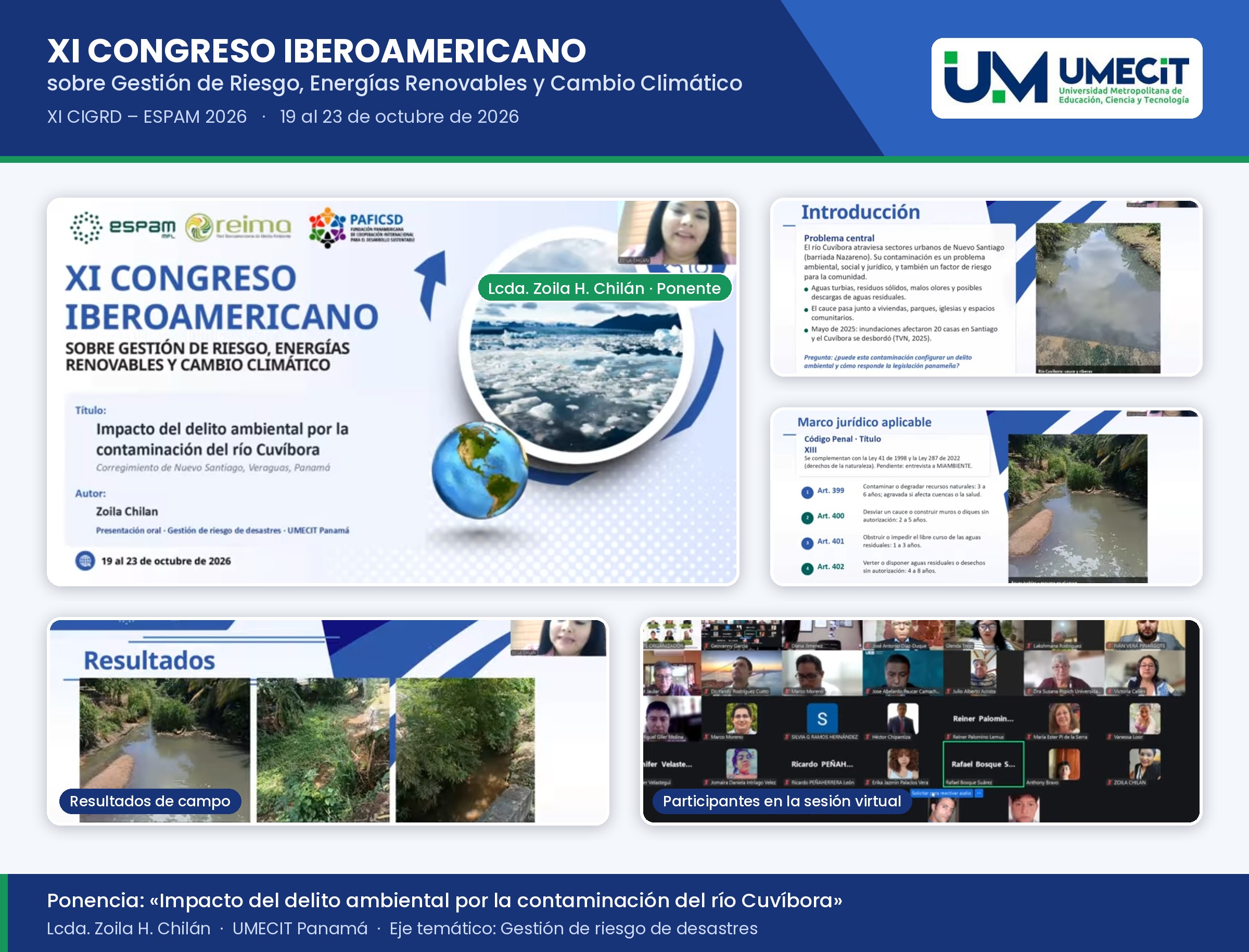 Investigación sobre contaminación del río Cuvíbora llega a congreso científico iberoamericano